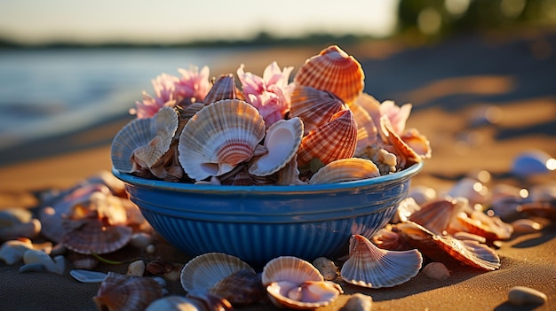 Zeeschelpen aan de kust. Schoonheid in de natuur.