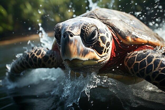 Zeeschildpad zwemt