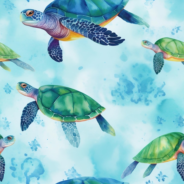 Zeeschildpadden patroon naadloos
