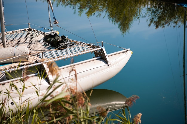 zeilboot details jacht op zee