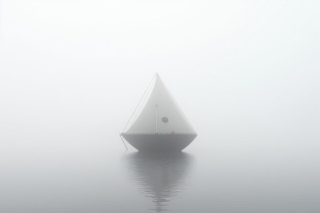 Zeilboot in de mist.