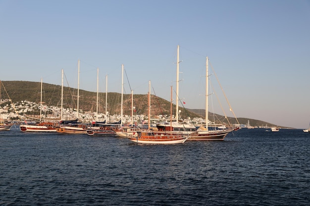 Zeilboten in Bodrum-stad