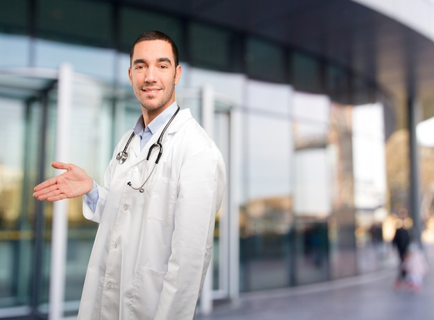 Zekere jonge dokter verwelkomend