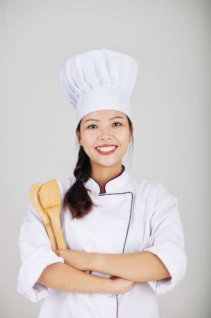 Zekere jonge restaurantchef