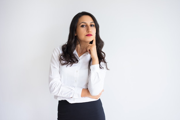 Zekere Mooie Bedrijfs Vrouw Van middelbare leeftijd