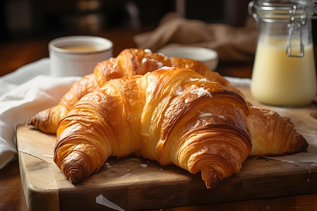 Zelfgemaakt croissant bakken