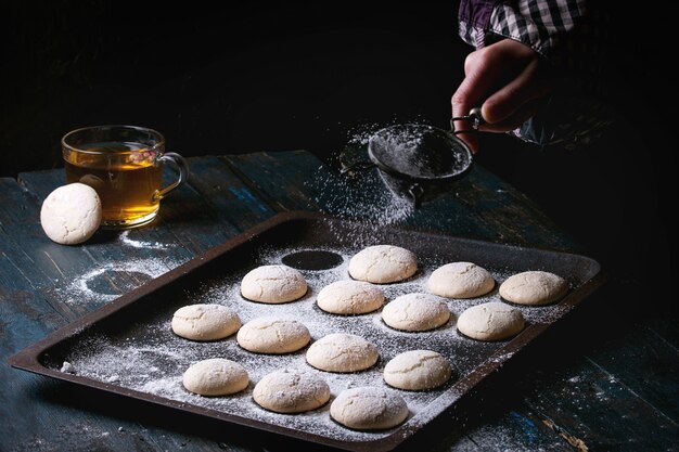 Foto zelfgemaakte amandelkoekjes