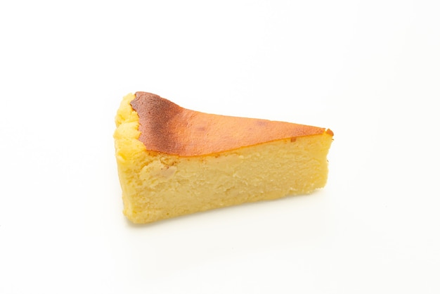 zelfgemaakte brandwond cheesecake geïsoleerd