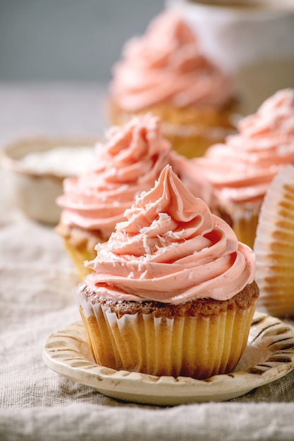 Zelfgemaakte cupcake met buttercream