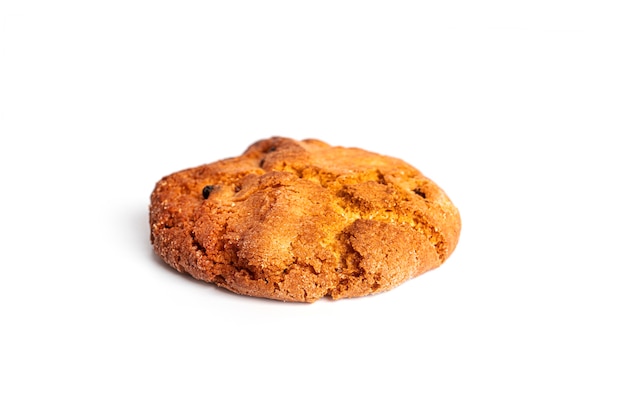 Zelfgemaakte havermout cookies geïsoleerd op een witte achtergrond. Hoge kwaliteit foto