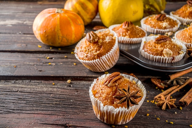 Zelfgemaakte Herfst Pompoenmuffins