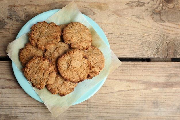 Zelfgemaakte koekjes op tafel close-up