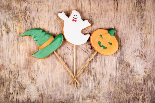 Zelfgemaakte ontbijtkoek cookies voor Halloween