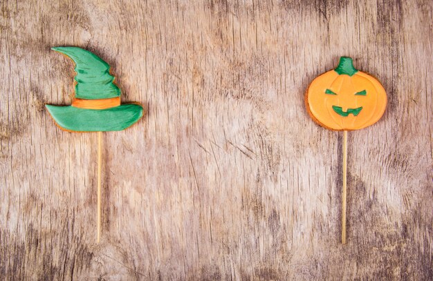 Zelfgemaakte ontbijtkoek cookies voor Halloween