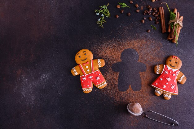 Zelfgemaakte ontbijtkoek kerstkoekjes