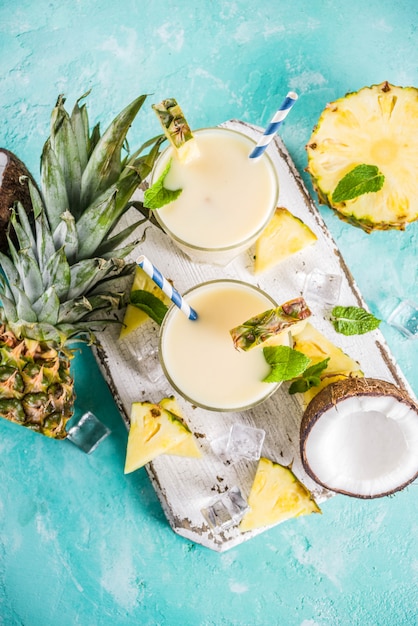 Zelfgemaakte Pina Colada-cocktail