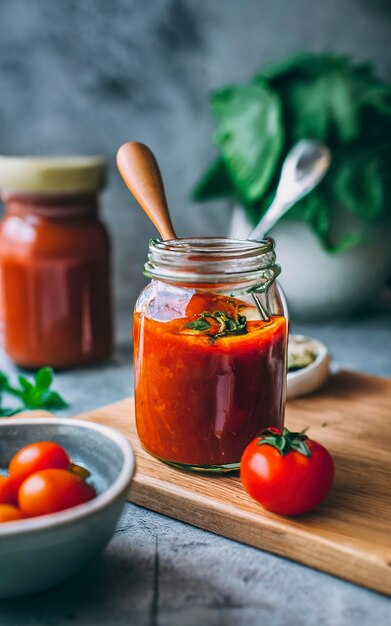 zelfgemaakte tomatensaus uit blik