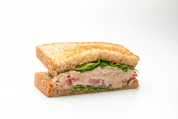 Zelfgemaakte tonijn sandwich