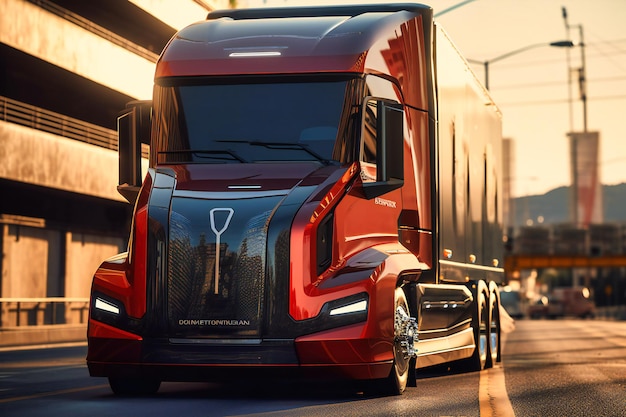 Zelfrijdende vrachtwagens met geïntegreerde AI-technologie en geavanceerde sensoren stroomlijnen het verzendproces