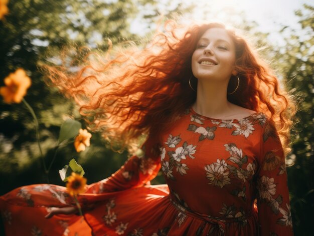 Zelfverzekerde plus-size vrouw die haar reis rockt