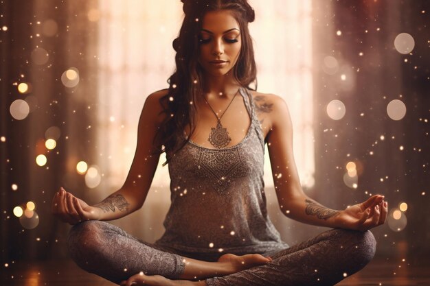 Zen Bliss Capturing the Essence of Yoga Meditation and Celebratory Moments