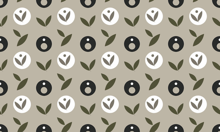 Photo zen design seamless pattern wallpaper background