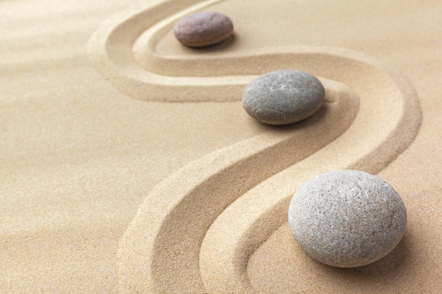 Zen garden meditation stone background