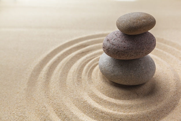 Zen garden meditation stone background