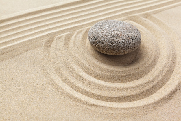 Zen garden meditation stone 