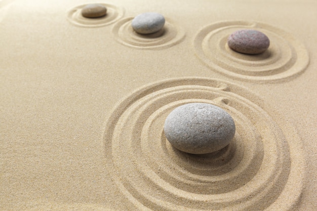 Zen garden meditation stone 