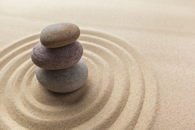 Zen garden meditation stone 