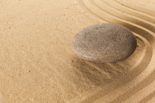 Zen garden meditation stone