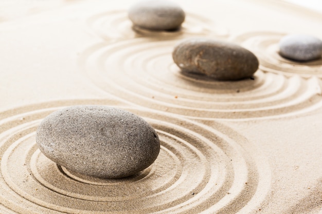 Zen garden meditation stone