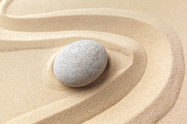 Zen garden meditation stone