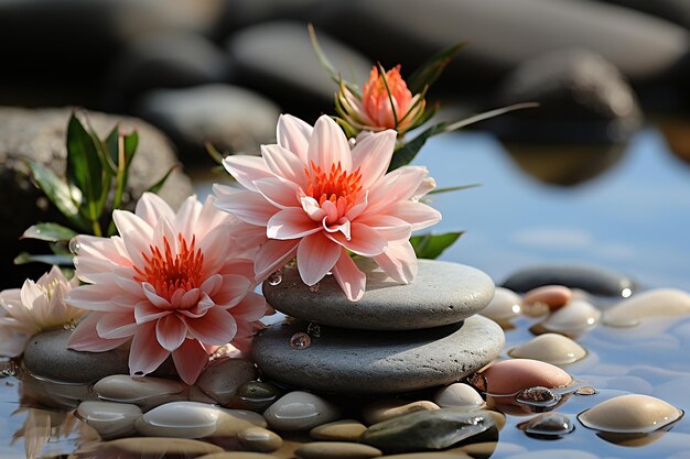 Zen Garden Serenity Sand Lily and Spa Stones