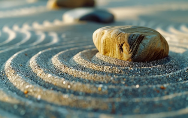 Фото zen garden with sand patterns