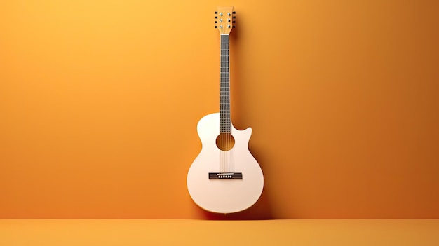 Zen Guitar with orange background