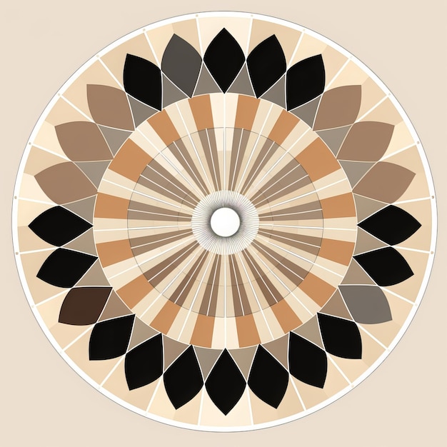 Zen Mandala in Neutral Colors like White Gray and Light Gray