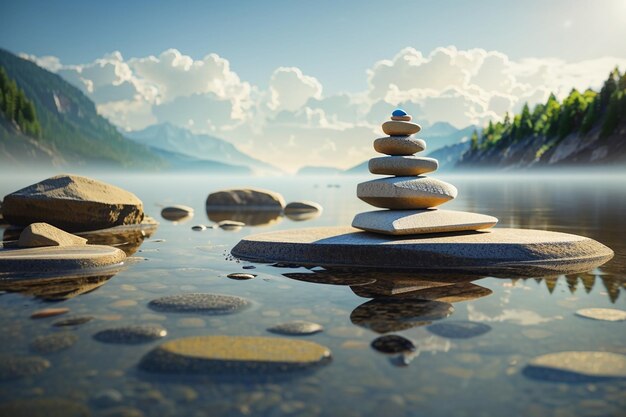 Zen meditation landscape