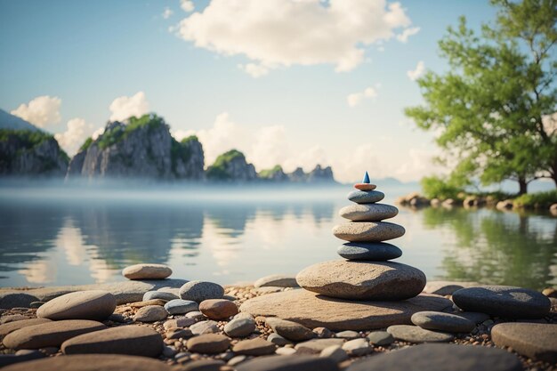 Zen meditation landscape