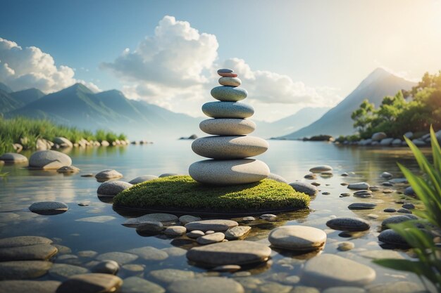 Zen meditation landscape