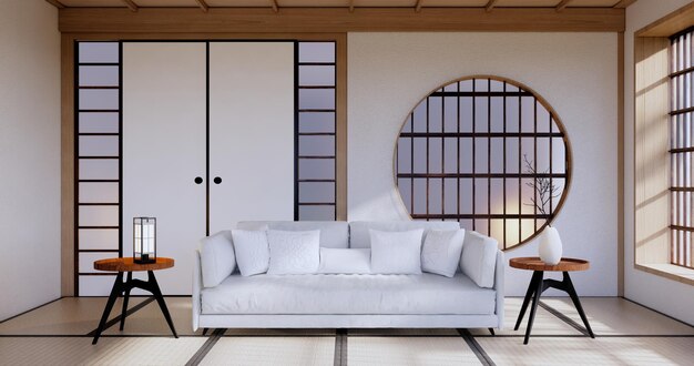 Nihon Raum Design Innenraum Und Schrank Ablage Wand Auf Tatami Matte Boden  Zimmer Japanisch Style 3d Rendering Stock Abbildung - Illustration von matte,  judo: 208331911