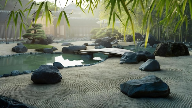 Zen stone garden