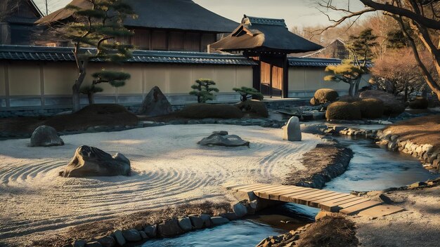 Zen stone garden