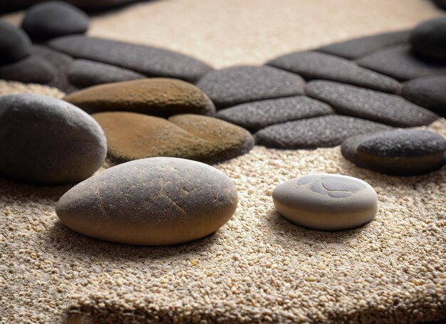 a zen stones garden landscape