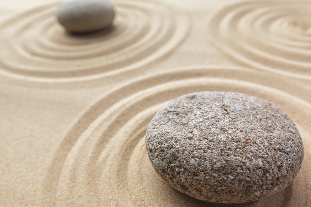 Zen-tuin meditatie steen