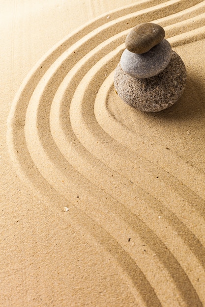 Zen-tuin meditatie stenen achtergrond