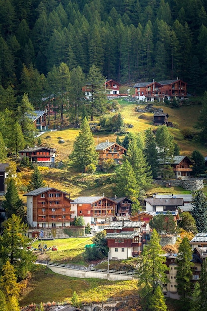 Foto zermatt svizzera vista aerea della località svizzera