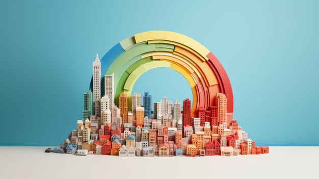 Zero waste cities circular economy resource efficiency solid color background