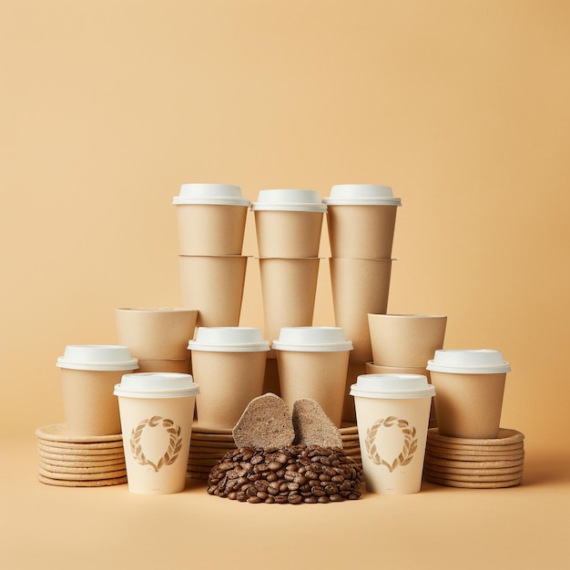 Zero waste concept reusable coffee cup